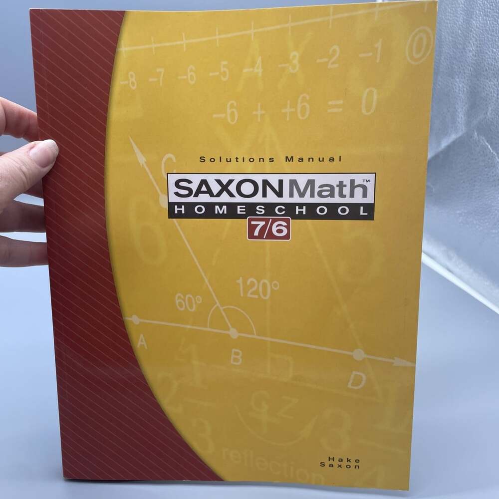 Saxon Math 7/6, Homeschool Edition: Solutions Manual - Paperback - 4th Ed. Good